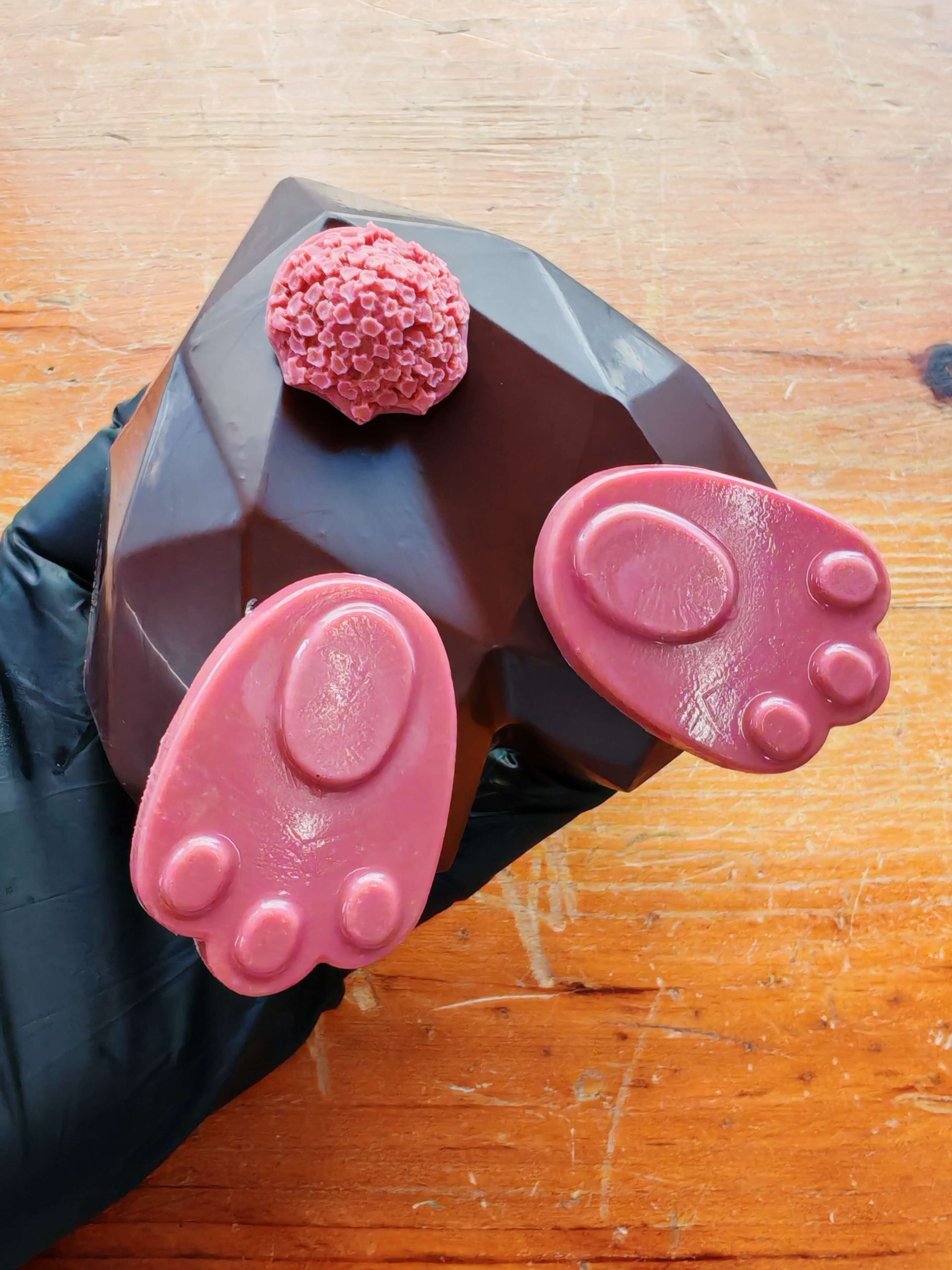 Rabinho de Coelho de Chocolate - Negro 70% e Ruby